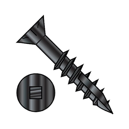 Zoro Select #9, Wood Screw, Black Oxide Steel, 2-1/2 in L, 2500 PK 0940DQF17DB8