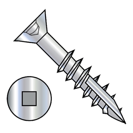 Zoro Select #2, Wood Screw, Zinc Plated 1-1/4 in L, 5000 PK 0620DQF17NN