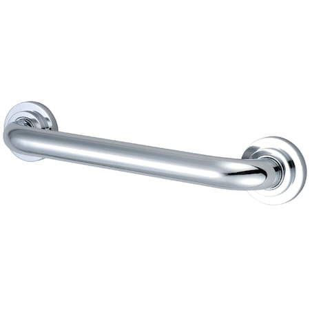 Kingston Brass Modern DR414121 12" Decorative 1-1/4" OD Grab B, 14-13/16" L, 17 ga. Brass, Polished chrome DR414121
