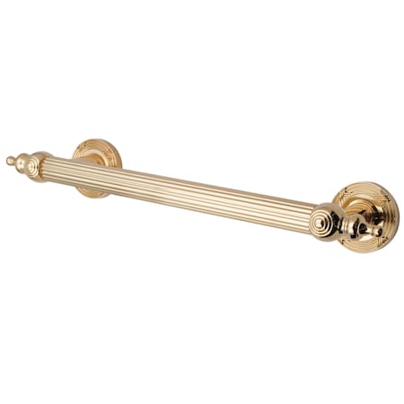 Kingston Brass Traditional DR710122 12" Decorative Grab Bar, 16" L, Aluminum;Brass, Polished Brass DR710122