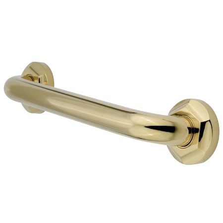 Kingston Brass Traditional DR714122 12" Decorative 1-1/4" OD Grab B, 14-13/16" L, 17 ga. Brass, Polished Brass DR714122