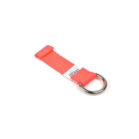 Ty-Flot D-Ring Webbing, Orange, 12", Heavy Duty, PK5 DRHD12OR