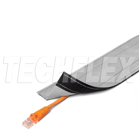 Techflex Braided Cable Wrap, 25 ft, Nylon, Gray DRN3.00GY