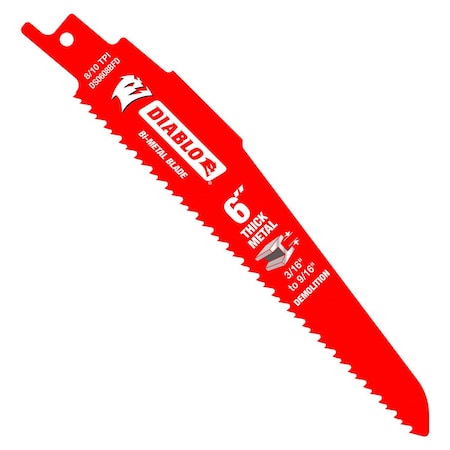 Diablo Bi-Metal Recip Blade for Thick Met, PK15 DS0608BFD15