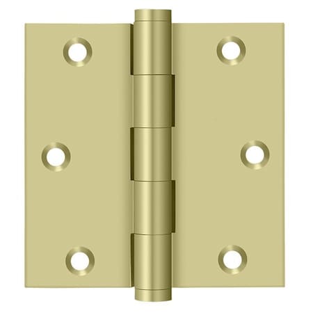 Deltana Bright Brass Square Hinge DSB353-UNL-R