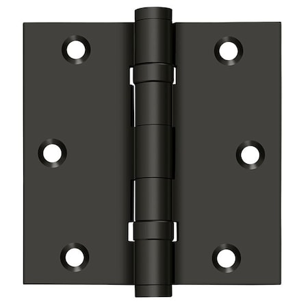 Deltana Oil Rubbed Bronze Door and Butt Hinge, Holes per Leaf: 3 DSB35B10B