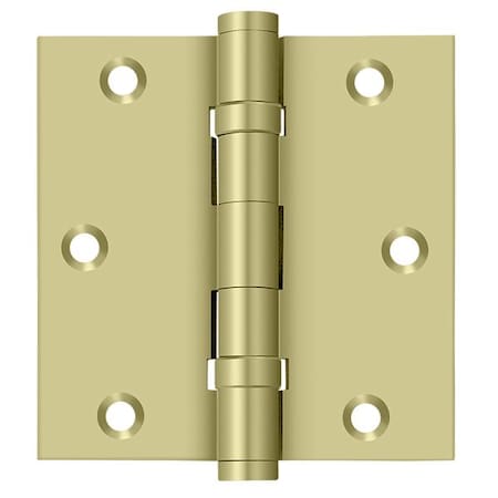 Deltana Bright Brass Door and Butt Hinge DSB35B3-UNL