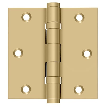 Deltana Satin Brass Square Hinge DSB35B4
