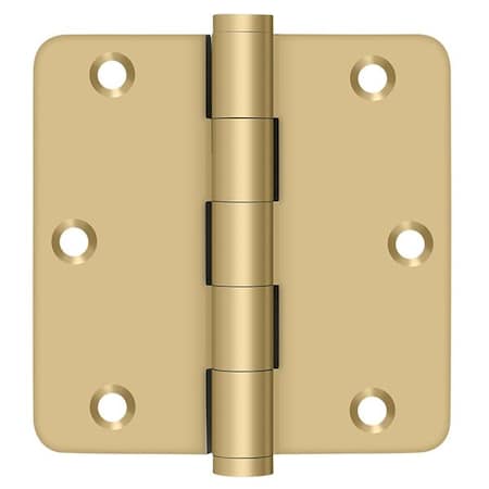 Deltana Satin Brass Radius Hinge DSB35R44
