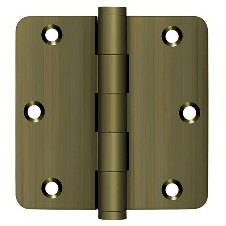 Deltana Antique Brass Radius Hinge, Holes per Leaf: 3 DSB35R45-R