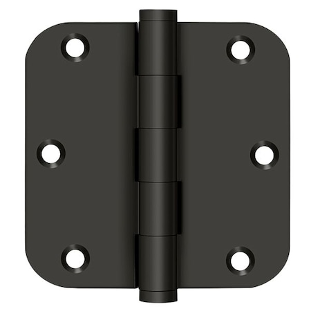Deltana Oil Rubbed Bronze Radius Hinge, Holes per Leaf: 3 DSB35R510B-R