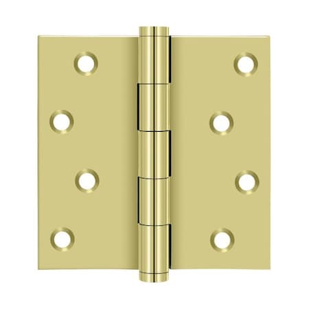 Deltana Bright Brass Door and Butt Hinge DSB43-RZ