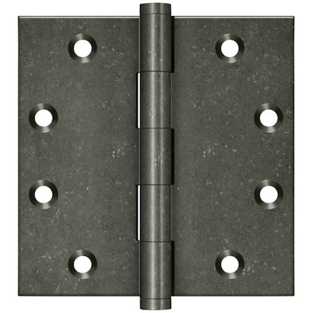 Deltana White Bronze Medium Door and Butt Hinge DSB4510WM