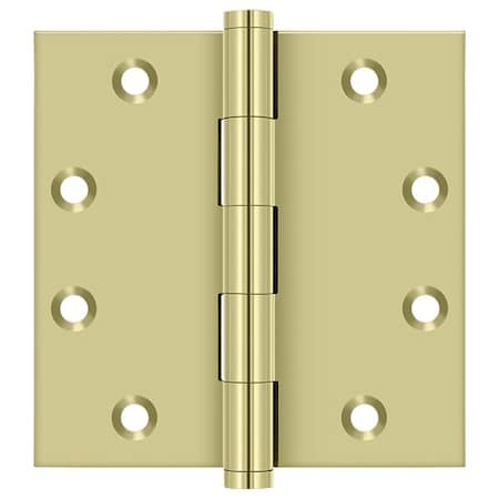 Deltana Bright Brass Square Hinge DSB453-UNL