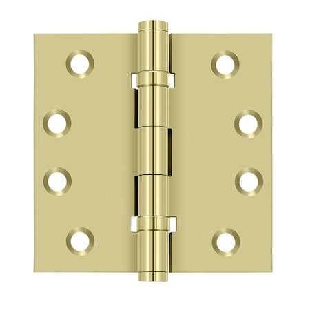 Deltana Bright Brass Square Hinge DSB4B3-UNL