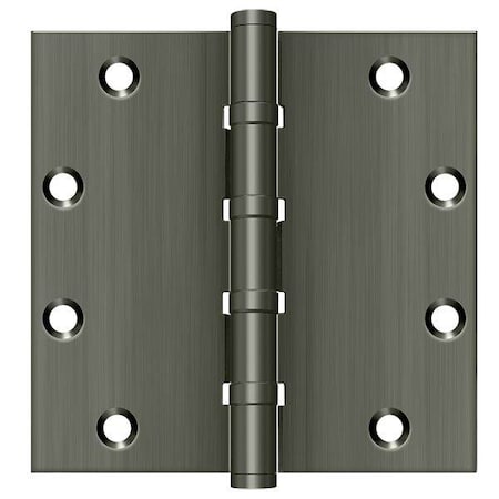 Deltana Antique Nickel Square Ball Bearing Hinge, Holes per Leaf: 4 DSB55B15A