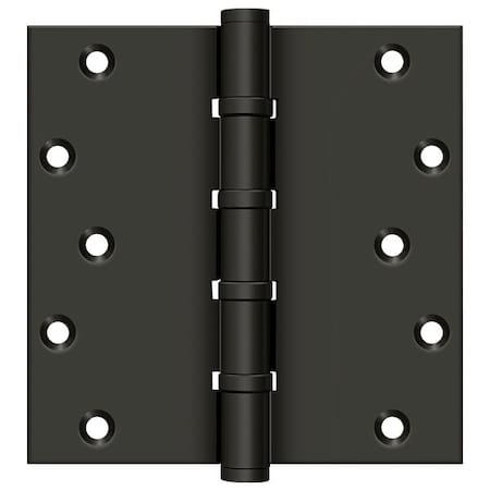 Deltana Oil Rubbed Bronze Door and Butt Hinge, Holes per Leaf: 5 DSB66BB10B