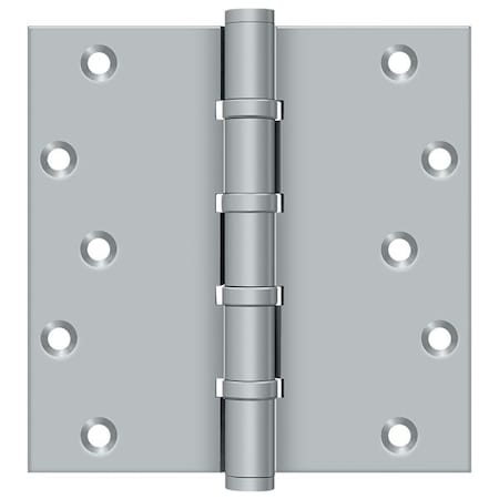 Deltana Satin Chrome Door and Butt Hinge, Holes per Leaf: 5 DSB66BB26D