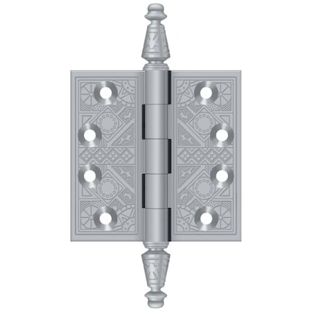 Deltana Satin Chrome Square Hinge, Holes per Leaf: 4 DSBP35U26D