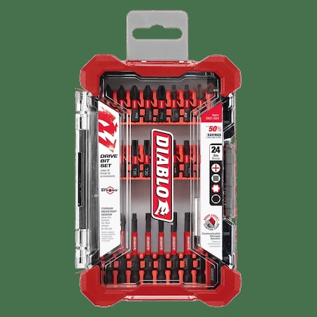 Diablo Tools Screwdriving Bit Set 24pc - DSC-S24