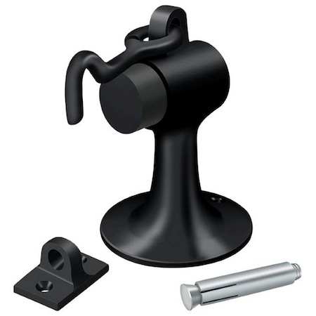 Deltana Cement Floor Mount Bumper With Holder Black DSF444U19