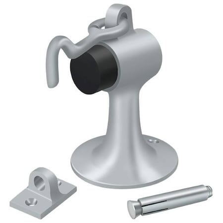 Deltana Cement Floor Mount Bumper With Holder Satin Chrome DSF444U26D