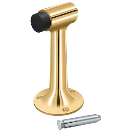 Deltana Floor Mount, 6" Bumper, Heavy Duty Lifetime Brass DSF600CR003