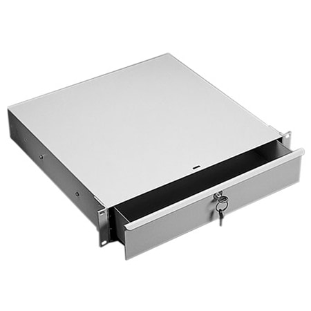 Nvent Hoffman Rack-Angle Mounted Drawer, 2Ux19.00, Lt Gray, Steel P19DR2US