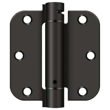 Deltana Oil Rubbed Bronze Spring Hinge, Holes per Leaf: 3 DSH35R510B