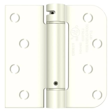 Deltana Right Hand 4" X 4" Square By 5/8" Round Spring Hinge Prime Coat DSH4SR5USPW-RH