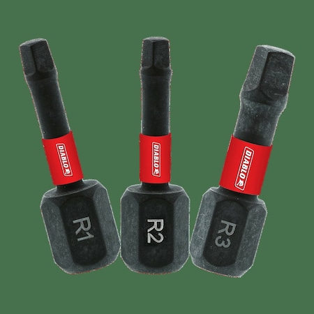 Diablo Driver Bit Range Of Square Bits Del, PK3 DSQV1-S3