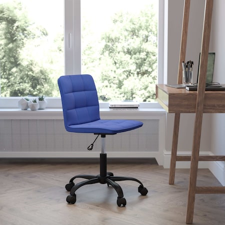 Flash Furniture Fabric Contemporary Chair, 17-1/2" to 22", Blue Fabric DS-512C-BLU-F-GG