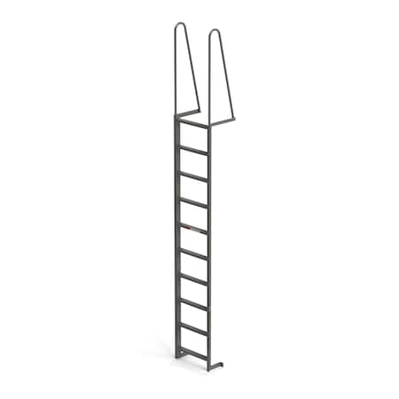 Ega Products Fixed Dock Ladder, Walk Through, 10 Steps, Top Step Height 9'6", Overall Length 13' MDT10
