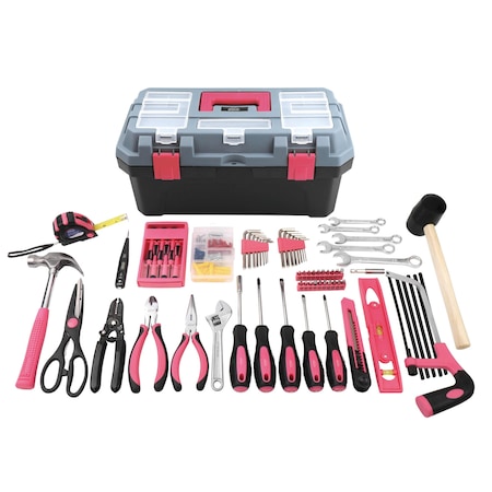 Apollo Tools Household Tool Kit, 170 Pieces, Pink DT7103P