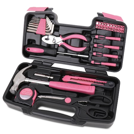 Apollo Tools 39 Piece General Tool Set - Pink DT9706P