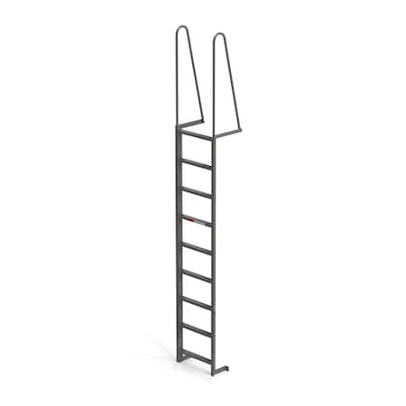 Ega Products Fixed Dock Ladder, Walk Through, 9 Steps, Top Step Height 8'6", Overall Length 12' MDT09