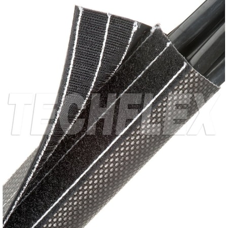 Techflex Cable Sleeve, 1-3/4 in Inside Dia., 25 ft, Black DWG1.75BK