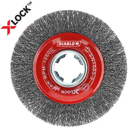 Diablo X-LOCK Carbon Steel Crimped Wire Wheel,  DWW400XCWC01F