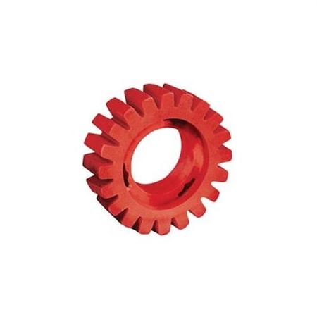 DYNABRADE Red-Tred Eraser Wheel, 4" DiameterX1-1/4" Wide DYB92255