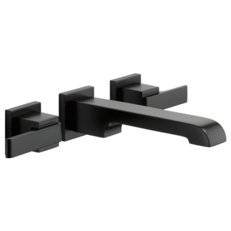 DELTA 3-hole 8" wall installation Hole Wall-Mount Lavatory Faucet, Matte Black T3567LF-BLWL