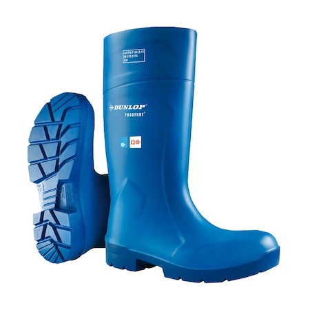 Dunlop Unisex Tall Rubber Boots, Steel Toe, Blue, Men's 5, Women's 7 5163155