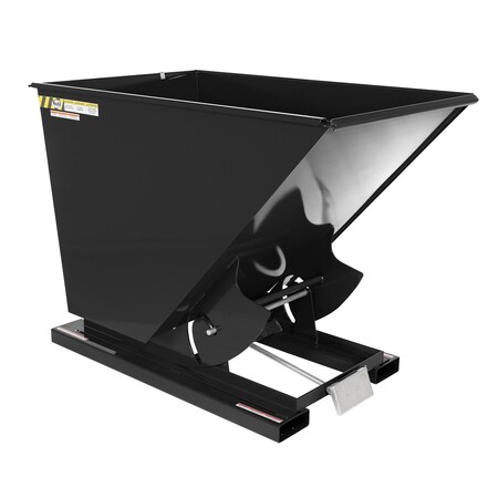 Vestil Heavy Duty Self-Dumping Hopper 1.5 Cubic Yard 6000 lb Black High Gloss D-150-HD-BLK-HG