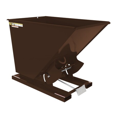 Vestil Light Duty Self-Dumping Hopper 1.5 Cubic Yard 2000 lb Earth Brown D-150-LD-BRN-EB