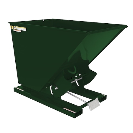 Vestil Light Duty Self-Dumping Hopper 1.5 Cubic Yard 2000 lb Hunter Green D-150-LD-GRN-H