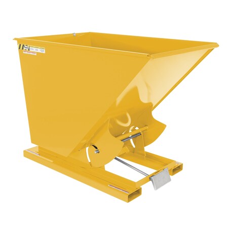VESTIL Light Duty Self-Dumping Hopper 1.5 Cubic Yard 2000 lb Yellow D-150-LD-YEL