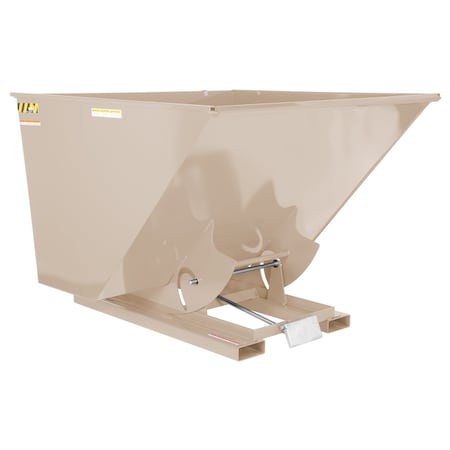 Vestil Light Duty Self-Dumping Hopper 2.5 Cubic Yard 2000 lb Sandy Biege D-250-LD-BRN-SB