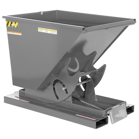 Vestil Heavy Duty Self-Dump Hopper .50 Cubic Yard 6000 lb Gray D-50-HD-GY-SG