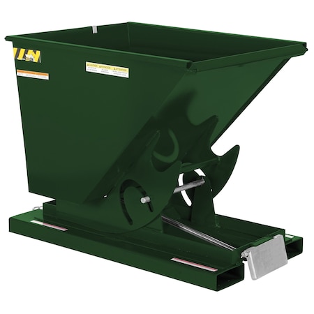 Vestil Light Duty Self-Dump Hopper .50 Cubic Yard 2000 lb Hunter Green D-50-LD-GRN-H