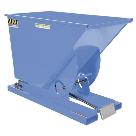Vestil Light Duty Self-Dump Hopper .75 Cubic Yard 2000 lb Sky Blue D-75-LD-BL-S