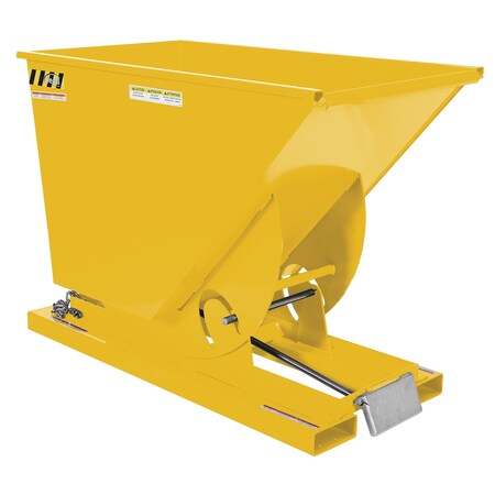 VESTIL Light Duty Self-Dump Hopper .75 Cubic Yard 2000 lb Yellow D-75-LD-YEL